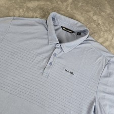 Travis Mathew Polo Shirt Mens XXL Blue Pima Cotton Short Sleeve Casual Golf