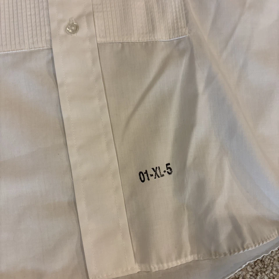 Camisa Esmoquin Vintage MARLIN Corbata Negra Limitada por Chaplin Blanca Talla XL 34-35 Foto 2 de 4