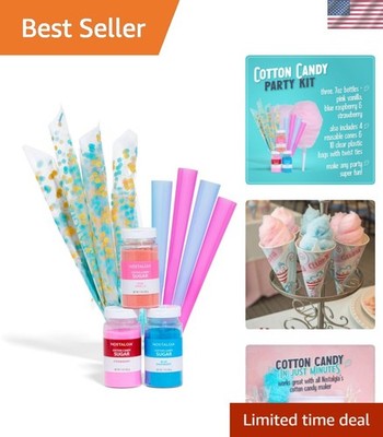Cotton Candy Variety Kit   3 Flossing Sugar Flavors Pink Vanilla, Blue Raspbe...