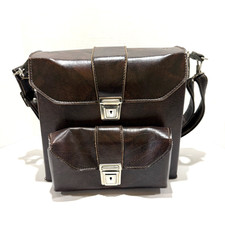 Vintage Camera/Camcorder Case, Hard Leather Two Locking Pockets With Two Keys