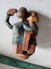 Vintage Folk Art Carved Wood Wine Bottle Stopper - Old Wooden Stopper Moveable  — photo 10