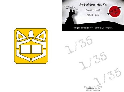 DEAD Design 1/32 Spitfire Mk.Vb Masks for Border kits