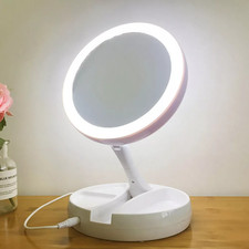 1x10x Led Magnifying Lighted Vanity Mirror Foldable Desk Makeup Flexible 1x10x Led Magnifying Lighted Vanity Mirror Foldable Desk Makeup Flexible