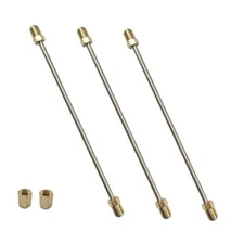 3PCS 3/16" Brake Line Kit with Fittings, 10" Long Stainless Steel Brake 10 Inch