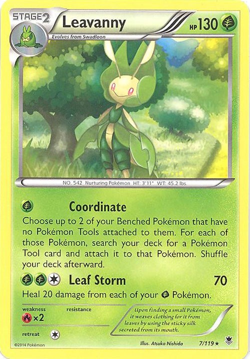 Pokemon Card - XY Phantom Forces 7/119 - LEAVANNY (rare) - NM/M