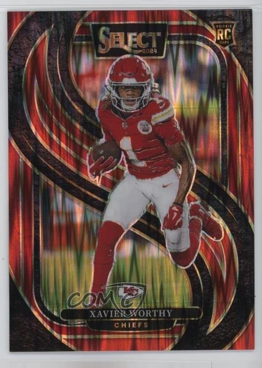 2024 Panini Select Premier Level Red Shock Prizm 179/249 Xavier Worthy #119 0w27