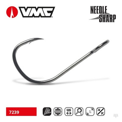 VMC Einzelhaken für Spinner - Barsch Hecht Lachs Barsch Meerforelle Köder Angeln