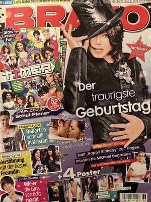 BRAVO 36/2009 Michael Jackson Miley Cyrus Lady Gaga Tokio Hotel Robert Pattinson