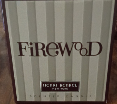 HENRI BENDEL Scented Candle, FIREWOOD, 9.4 oz/266 g, Beige, Birch, Cedar, Amber