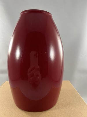 Pier 1 Scheurich 629-40 Oxblood Red Torpedo Vase 7.5''H Germany Flower Vase