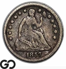 1857-O Seated Liberty Half Dime, Better Date New Orleans Issue