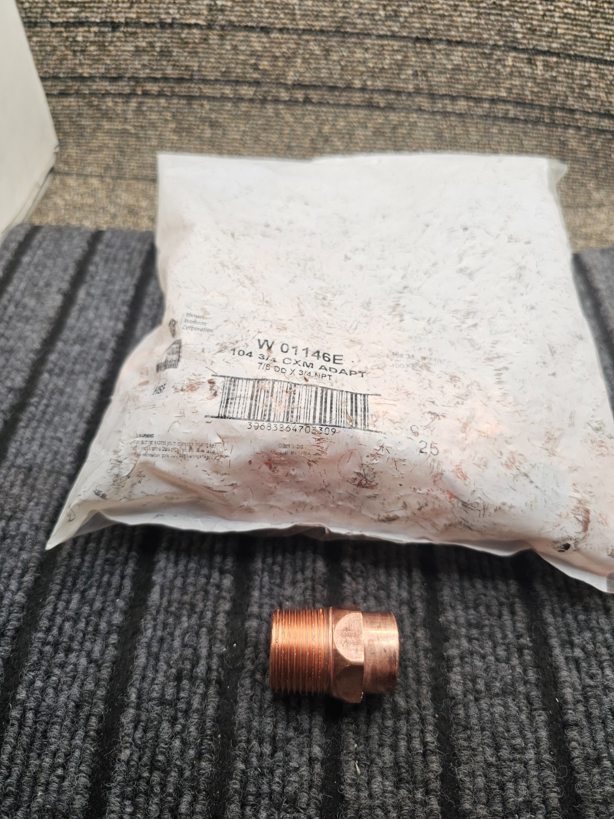 (QTY 25) Elkhart W 01146E: 7/8" x 3/4" OD Copper x Male Adapter CxM
