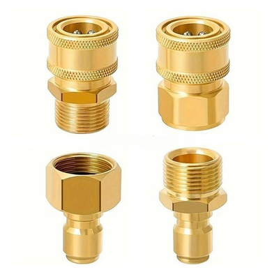 #ad 4x Pressure Washer Adapters Set Quick Disconnect Kit M22 Swivel to 3 8#x27;#x27; Connect $13.99