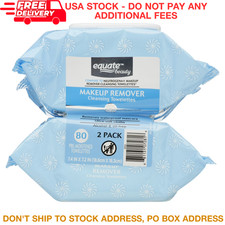 Makeup Remover Cleansing Towelettes 80 Count 2 Pack Wipes Alcohol Free Oil Free