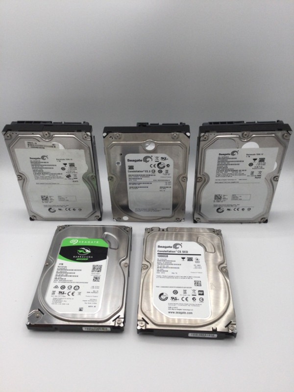 Lot of 5 Seagate Barracuda & Constellation Hard Drives Tested & Wiped READ