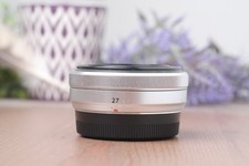 Fujifilm XF 27mm f2.8 R Fujinon Super EBC ASPH Pancake Lens - X-Mount - Silver