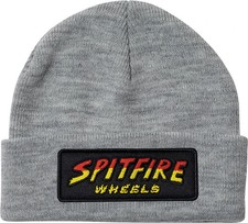 Spitfire Wheels Hell Hound Script Heather Grey Cuff Beanie REF B32S1