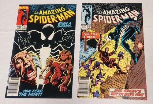 🔑🔥 Amazing Spider-Man 255 VF Newsstand 265 F- Newsstand 1st Silver Sable! R54