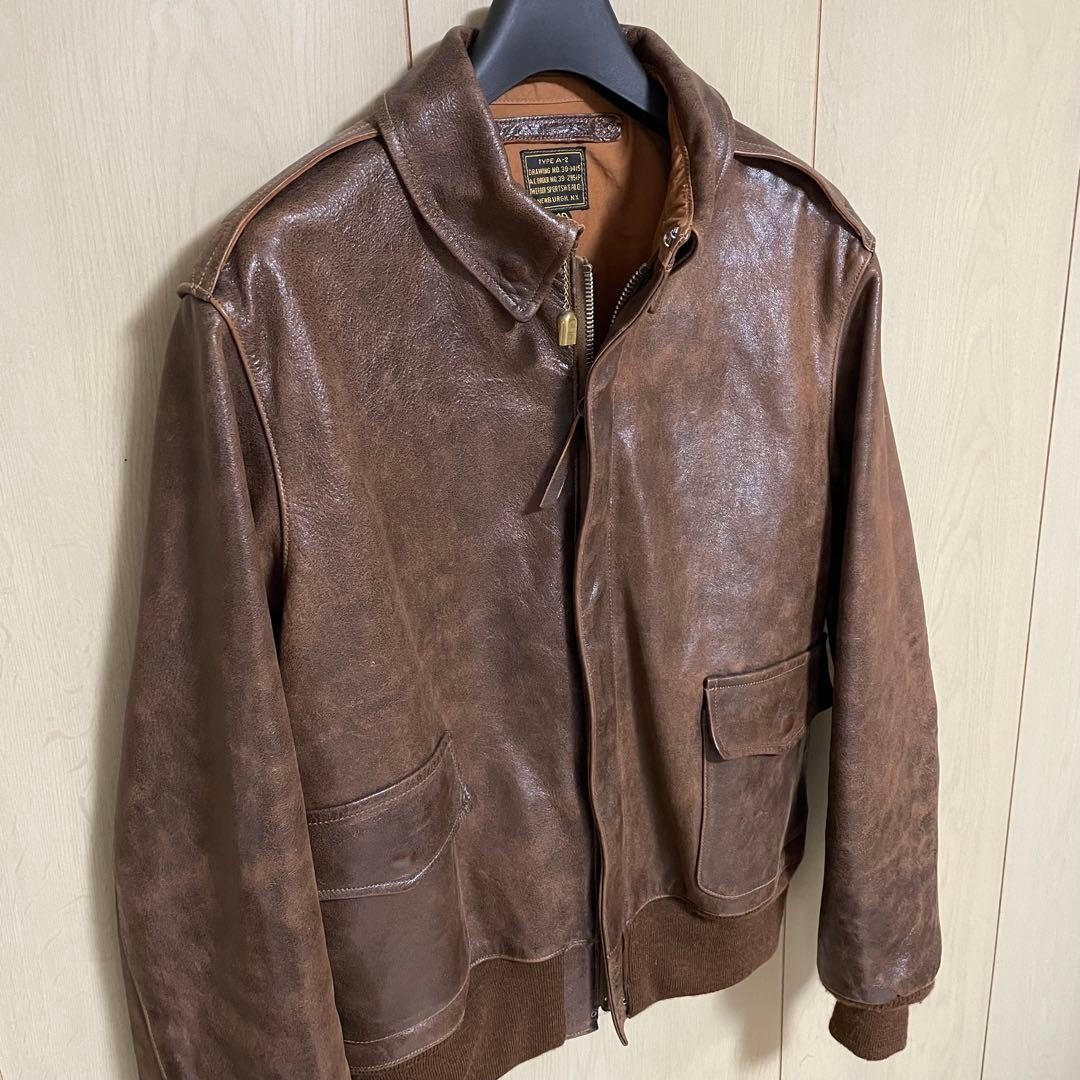 Buzz Rickson's A-2 Leather Flight Jacket L Brown - image 7