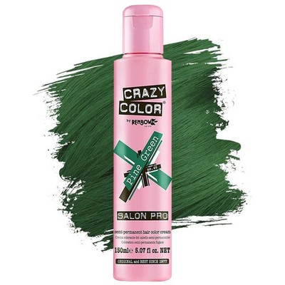 Crazy Color by Renbow Semi Permanent Hair Color Cream Dye 150mL Pine Green