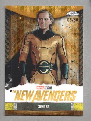 2025 Topps Chrome Marvel Studios New Avengers VAR Gold Refractor #NA1 Sentry /50