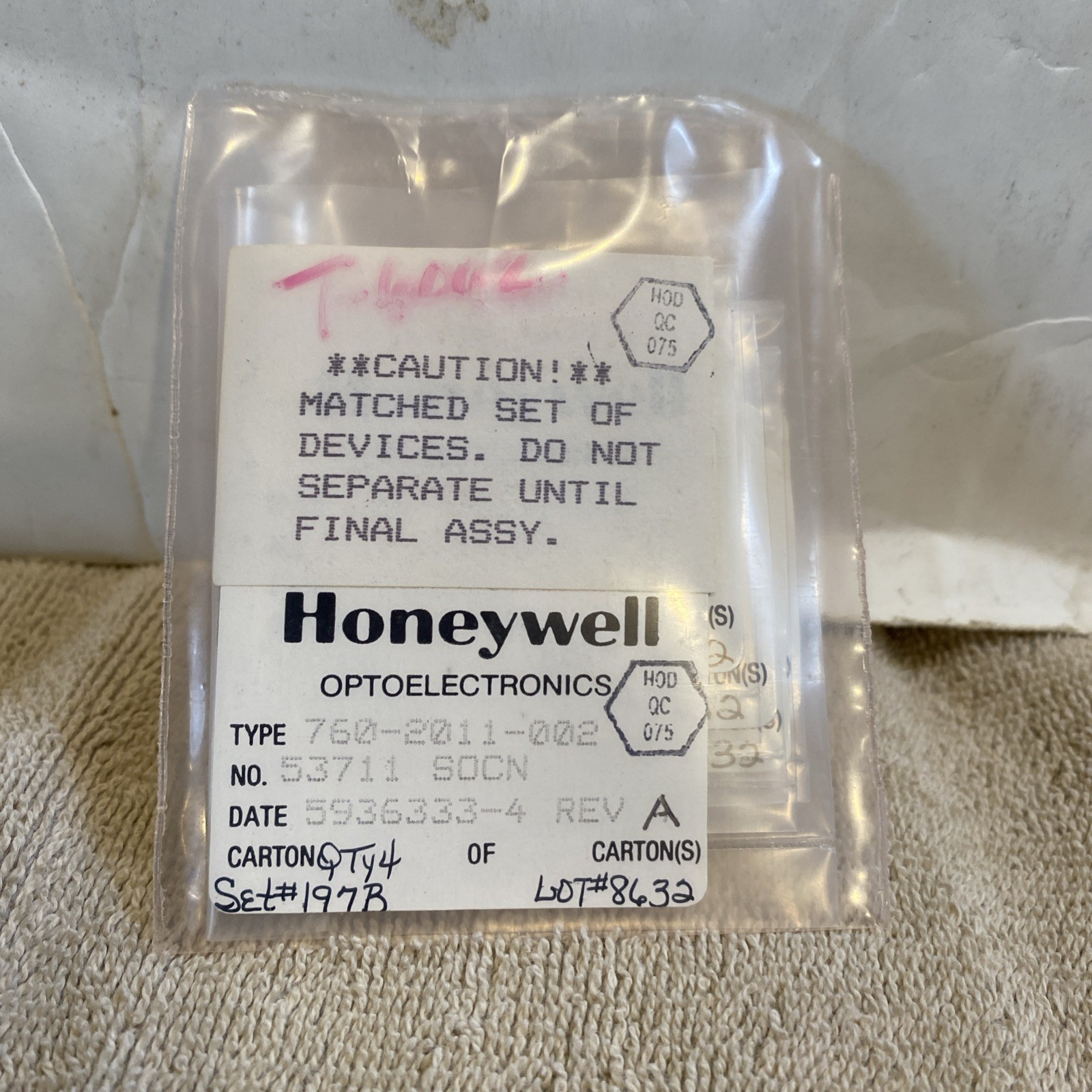Honeywell MATCHED SET OF 4 Diodes 5936333-004/760-2011-002(R#2)