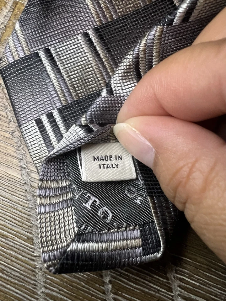 Corbata Pronto Uomo 100% seda hecha en Italia Foto 3 de 4