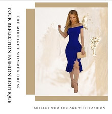 SMALL - MISSES - The Midnight Shimmer Dress - BLUE