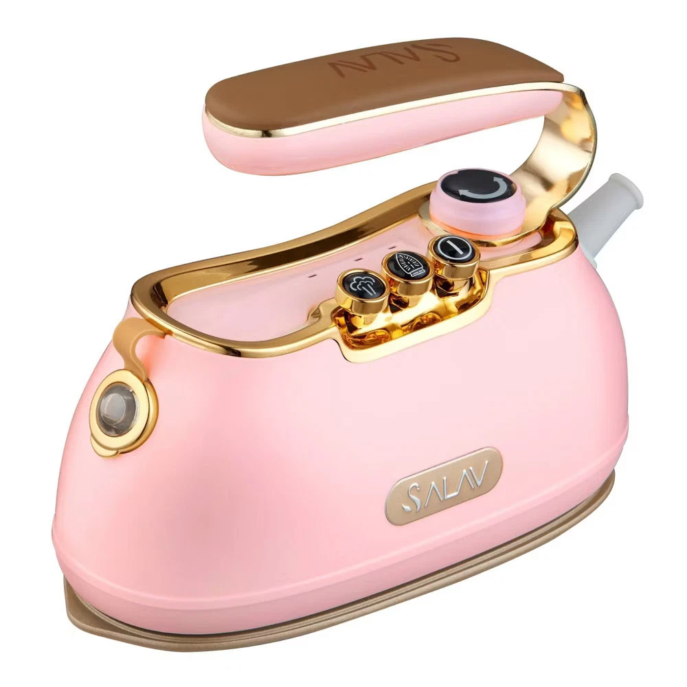 SALAV IS-900 Retro Edition Duopress Steamer and Iron Rose: 1000W, Anti-Drip, 10