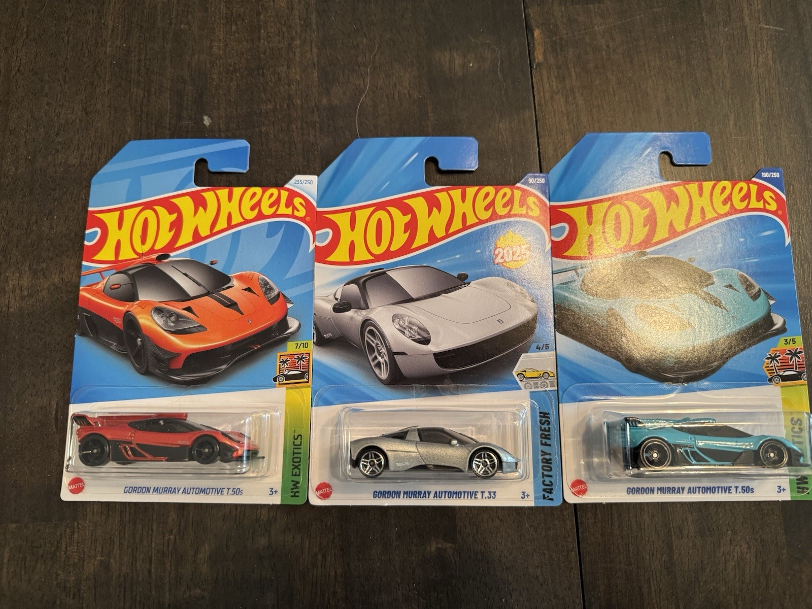 Hot Wheels 2025 Mainline Gordon Murray Automotive T.50s And T.33