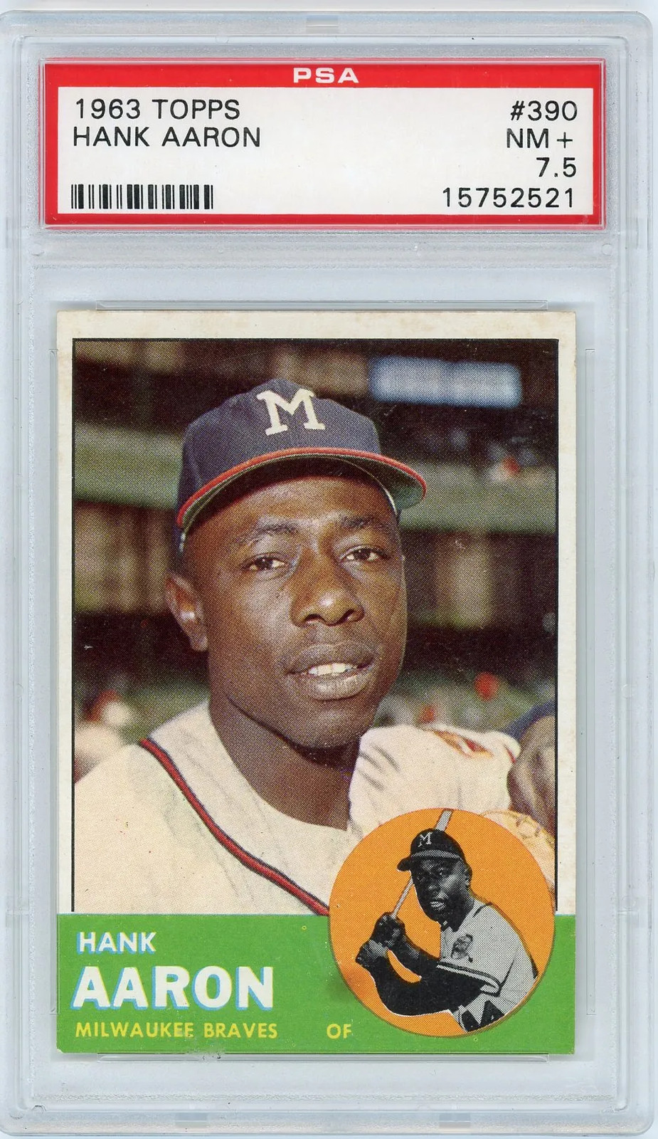 1963 Topps Hank Aaron #390 PSA 7.5