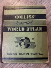 Antiker Collins Weltatlas, ca. 1930er Jahre