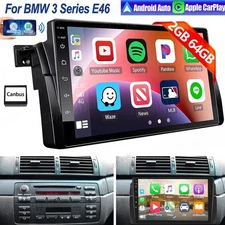9" 64GB For BMW E46 1998-2006 Apple CarPlay Android 15 Car Radio Stereo Navi BT