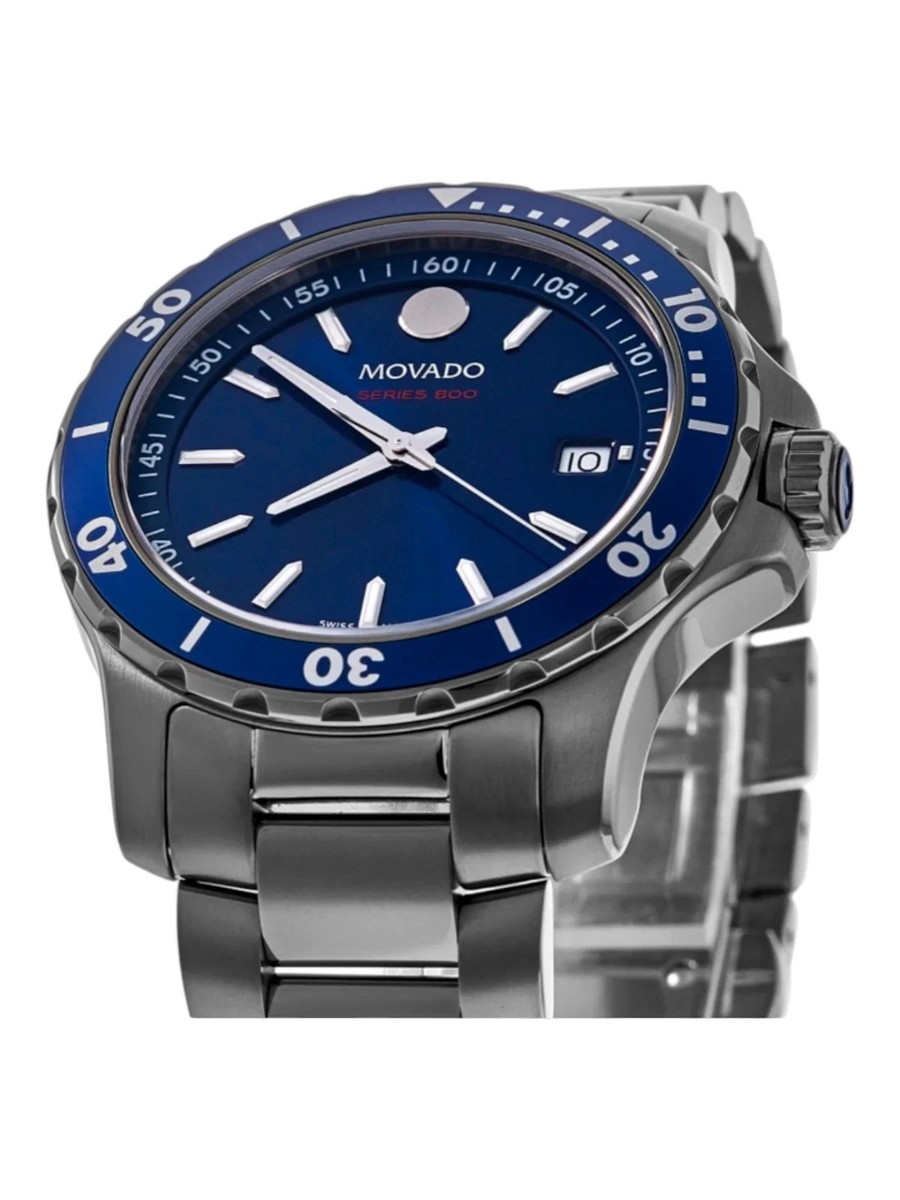 Movado 2600159 Men's Series 800 Blue Dial Quartz Watch 40mm MSRP