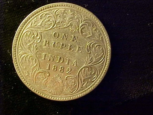 1882 British India One Rupee — photo from the most recent tracked eBay sale