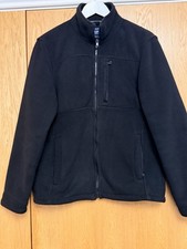 Maine New England Men’s Black Zip Fleece Jacket – Size M