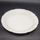 Indiana Milk Glass Platter 14" Round Harvest Grape Scalloped Torte Plate Vintage