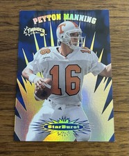 1998 Skybox Thunder Peyton Manning Colts Starburst Rookie Insert Card #6 SB. rookie card picture