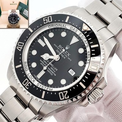Rolex Sea-Dweller Deepsea 44mm Black Dial Steel Watch 116660 Box Papers