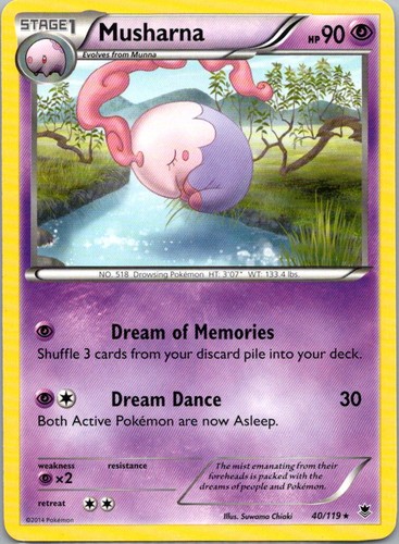 Pokemon TCG Musharna 40/119 Phantom Forces NM