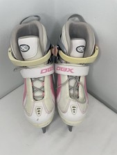 DBX Girls Adjustable Kid Ice Skates Youth Size 3-6 US L.L. Bean Skating Bag