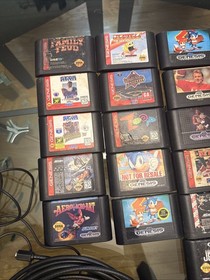 Sega Genesis Model 2 (MK-1631) with 16 Games and Knuckles 2 Controllers