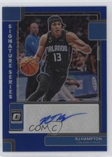2022 Panini Donruss Optic Signature Series Blue Prizm 21/25 RJ Hampton Auto 07rd