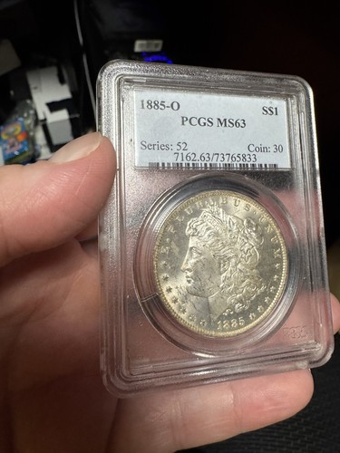1885 O Morgan silver dollar PCGS MS63 Beauty!😻