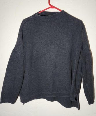 Stephanie Schuster Size L For Princess Knitwear Black Textured Sweater 