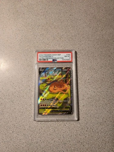 PSA 8 Charizard V SWSH260 Black Star Promo Full Art