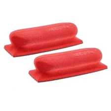 2 Dura-Gold Rectangle 5" x 1-3/4" Hand Sanding Block Base Handle, Hook & Loop