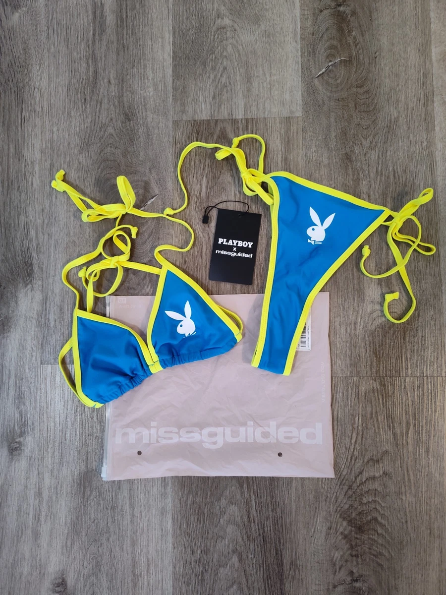 Ensemble Bikini 3 Pièces Missguided En Filet Blush - Taille 10 - Occasion Très Bon état
