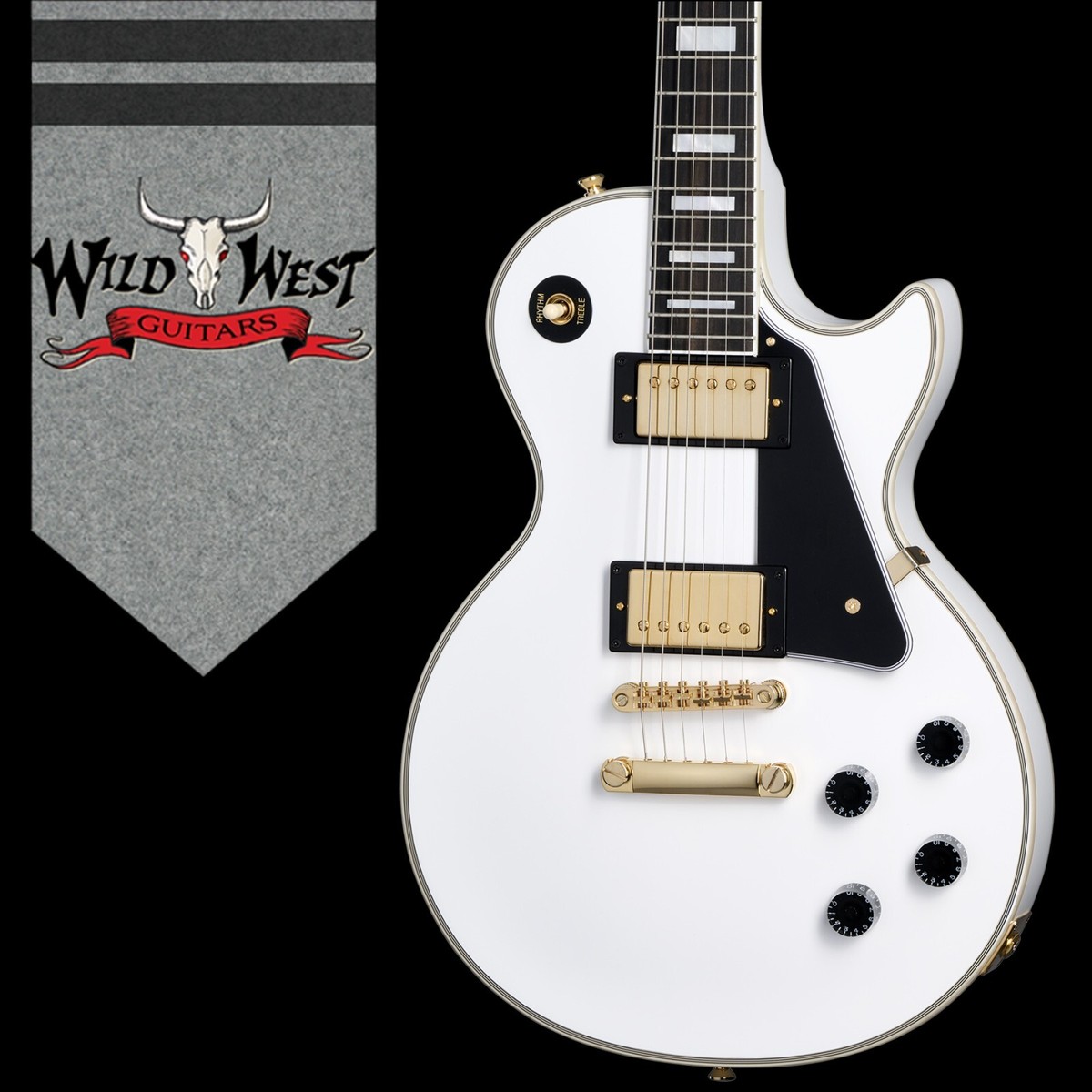 Epiphone Les Paul Custom ホワイト Epiphone Les Paul Custom Electric Guitar Alpine White
