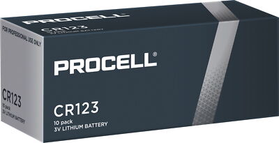 100 Duracell Procell Constant CR123A / CR123 Lithium Batterien im 10er Karton